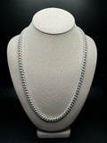 24" 8mm 30ctw Moissanite Silver Cuban Link 93.6g