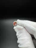 Size 7 14k White Gold .51ct Fancy Intense Pink VS1 Round Lab Diamond Center & .35ctw E VVS2 Lab Diamonds on Band EGL Certified 2.1g