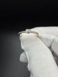 Size 7 10k Yellow Gold 1/4ctw Oval Lab Diamond Ring 1.4g