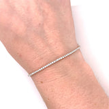8" 14K Yellow Gold 1.00ctw E/VS1 Lab Diamond Tennis Bracelet 1.5mm 5.0g