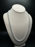 24" 8mm 30ctw Moissanite Silver Cuban Link 93.6g