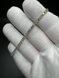 7.5" Gold over Silver 5ctw VS/VVS Lab Diamond Tennis Bracelet 3mm 6.6g