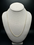 22" 14k Yellow Gold Foxtail Franco 1.5mm 2.61g