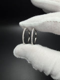 20mm Silver Moissanite Hoops 3.7g