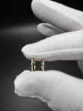 10mm 10k Yellow Gold 1/10ctw Natural Diamond Huggies .8g