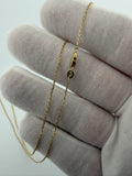 20" 14k Yellow Gold Herme$ Link 1mm 1.91g