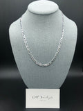 20” Silver Figaro Chain 5mm Italian Made