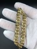 7.5” Miami Cuban Bracelet 9.25mm 10k Yellow Gold