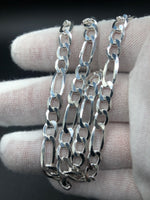 22” Italian Silver Figaro Chain 7mm