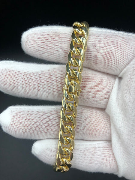 7.5” Miami Cuban Bracelet 9.25mm 10k Yellow Gold