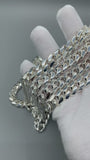 12mm Silver Miami Cuban Link Chain with box lock clasp