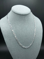 20” Silver Figaro Chain 5mm Italian Made