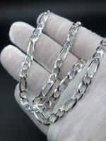 22” Italian Silver Figaro Chain 7mm