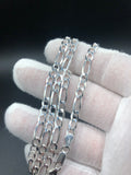 22” Silver Figaro Chain 5mm Italian Made