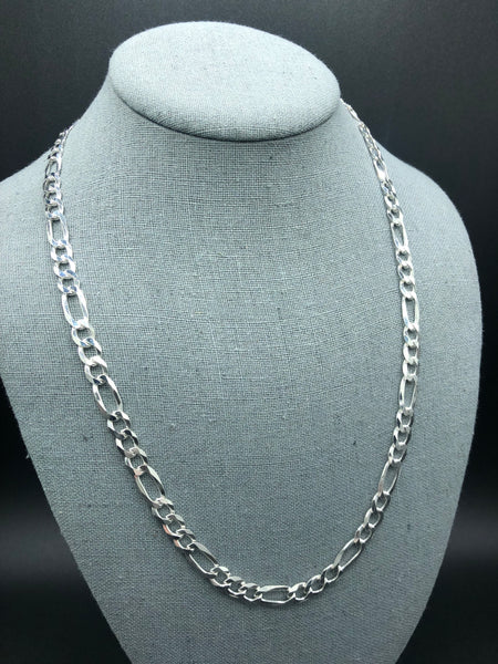 22” Italian Silver Figaro Chain 7mm