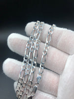 20” Silver Figaro Chain 5mm Italian Made