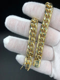 7.5” Miami Cuban Bracelet 9.25mm 10k Yellow Gold