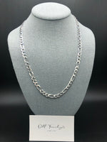 22” Italian Silver Figaro Chain 7mm