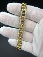 7.5” Miami Cuban Bracelet 9.25mm 10k Yellow Gold