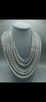 10mm Silver Miami Cuban Link Chain with box lock clasp