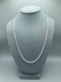 5mm Silver Miami Cuban Link Chain with box lock clasp