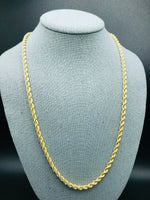 24” Rope Chain 4.4mm 10k Yellow Gold