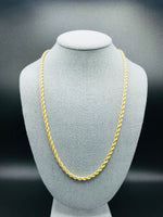 24” Rope Chain 4.4mm 10k Yellow Gold