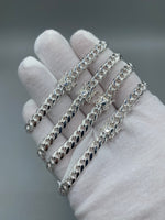 7mm Silver Miami Cuban Link Chain with box lock clasp