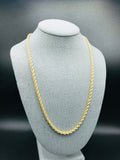 24” Rope Chain 4.4mm 10k Yellow Gold