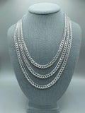 7mm Silver Miami Cuban Link Chain with box lock clasp