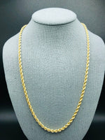 24” Rope Chain 4.4mm 10k Yellow Gold