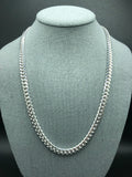 22” Silver Cuban Chain 7mm Italian Made